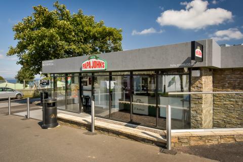 Papa Johns Store exterior at St Andrews Holiday Park