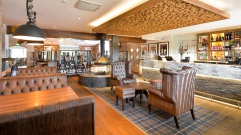 Interior of The Braes bar and restaurant