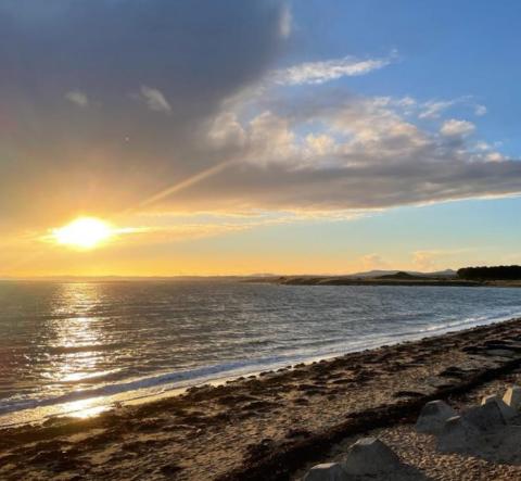 Autumn sunshine at Shell Bay, Elie Holiday Park.