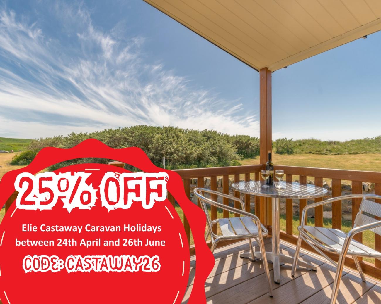 25% off Elie Castaway Holidays 2026