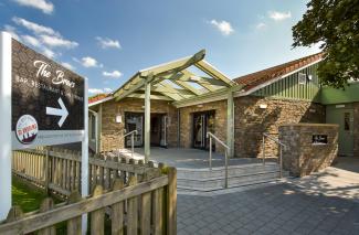 The entrance to The Braes Bar & Restaurant at St Andrews Holiday Park