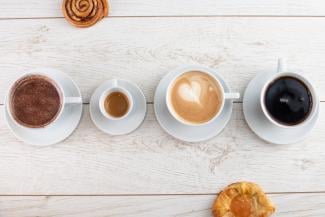 A selection of barista coffees