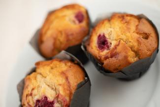 Freshly baked muffins at The Mirador Cafe