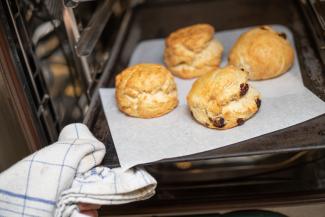 Freshly baked scones at The Mirador Cafe
