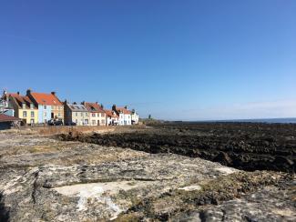 St Monans Harbour at low tide