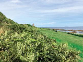 St Monans Windmill and tidal pool on the Fife Coastal Path