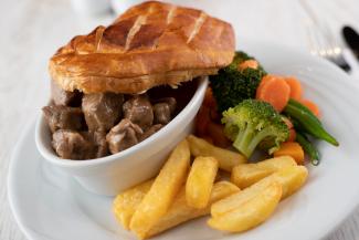 Homemade steak pie