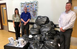 Abbeyford Leisure donates household items to The Cottage Family Centre