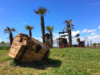 Treasure chest at the Robinson Crusoe Adventure Park