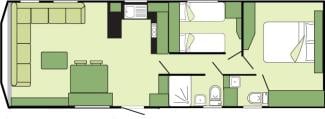 Signature holiday home (typical 2 bedroom floor plan)