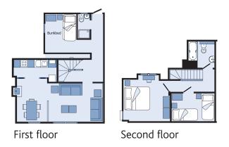 Cottage floor plan (103 Robinson Crusoe Retreat)