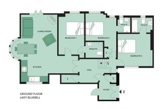 Lady Bluebell Cottage - floor plan