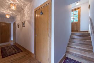 Valentines Cottage - stairs to first floor kitchen and lounge