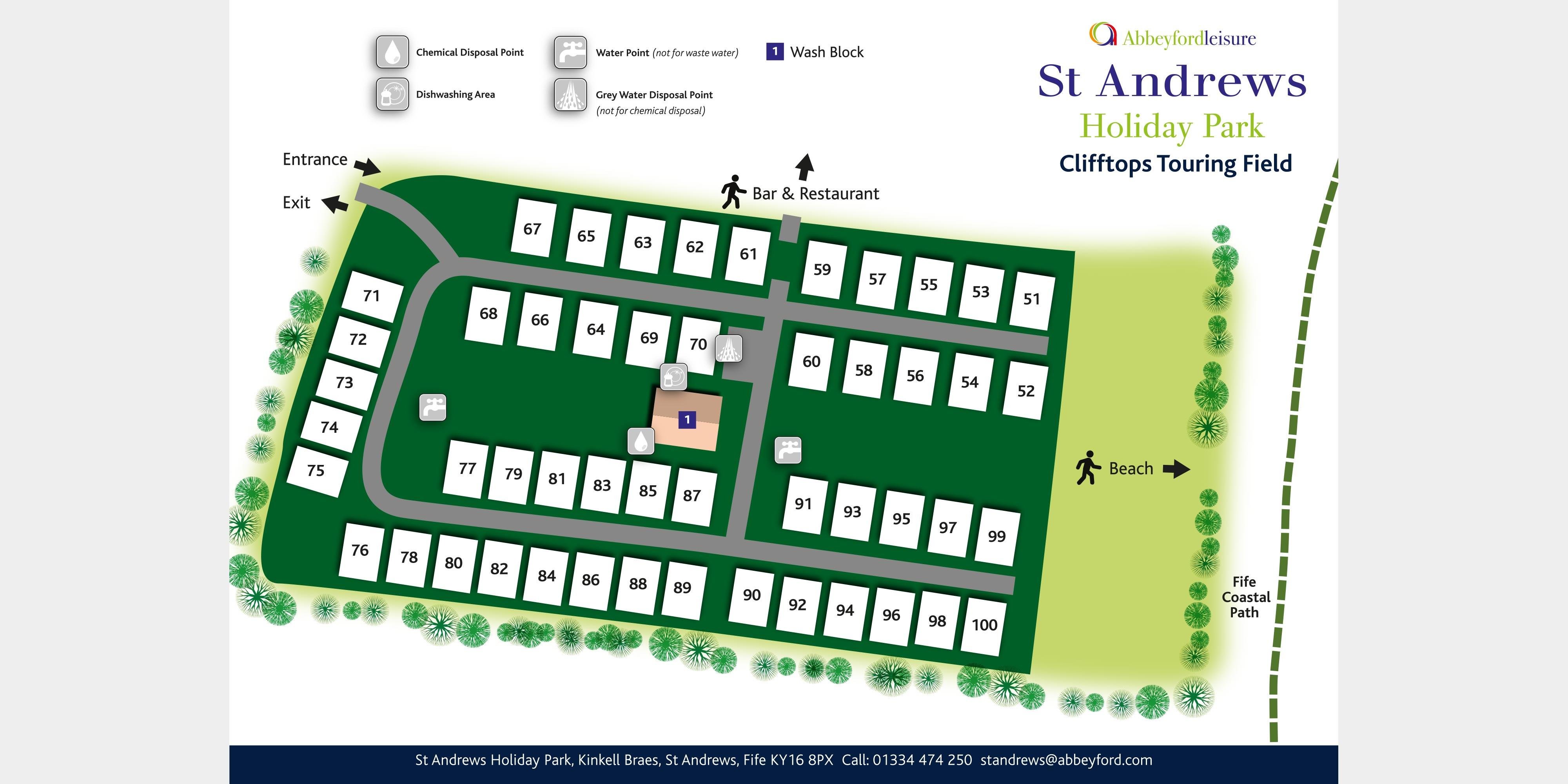 Clifftops Touring - Field Map