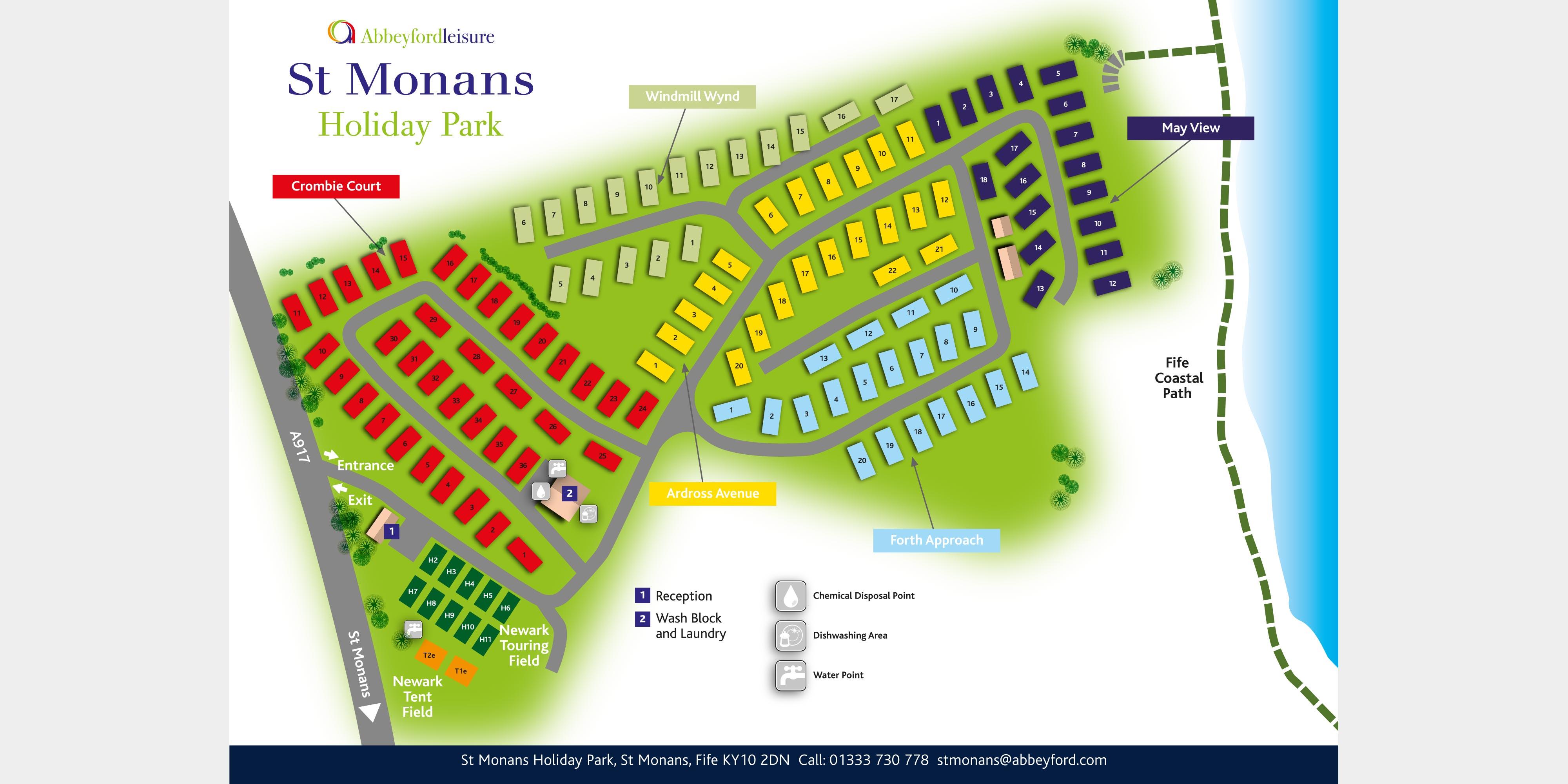 St Monans Holiday Park - Main Map